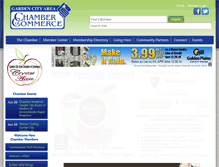 Tablet Screenshot of gardencitychamber.net